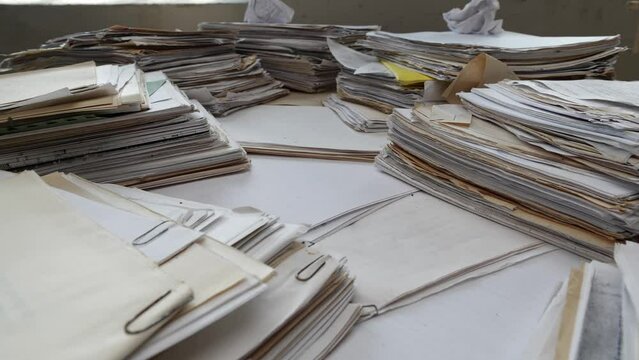 Businesses waste, office waste. Paper recycling