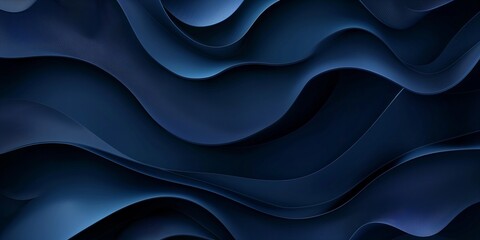 Obraz premium Abstract 3d navy blue with curved waving motion pattern for backgrounds, banner in concept luxury.