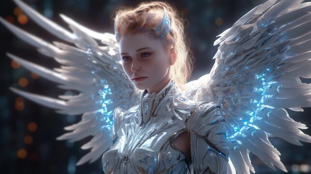 warrior angel. Created with Generative AI.