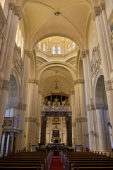 Obraz premium Nave of the Basilica of the National Shrine of the Blessed Virgin of Ta' Pinu - Gharb, Malta