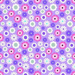 Seamless pattern with hand drawn flower. Background for textile, wrapping paper, fashion, illustration.