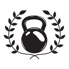 gym emblem kettlebell