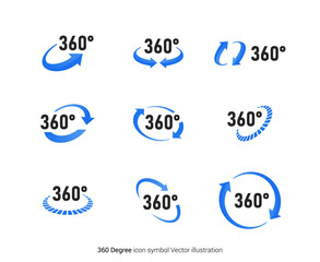 Blue Technology 360 Degree icon symbol
