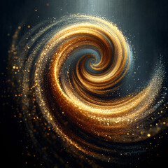 Dynamic Swirl of Glitter Particles