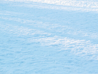 Changes of light and shadow on the snow
