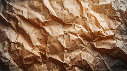 Textured Crumpled Paper Background. Vintage Brown Paper Texture 