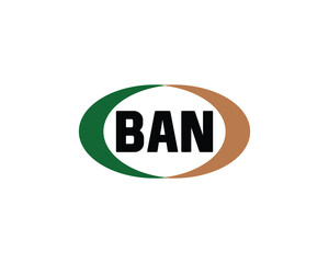 BAN logo design vector template