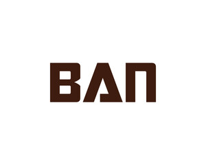 BAN logo design vector template