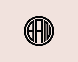 BAN logo design vector template