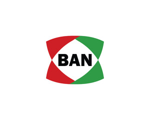BAN logo design vector template