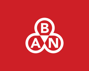 BAN logo design vector template
