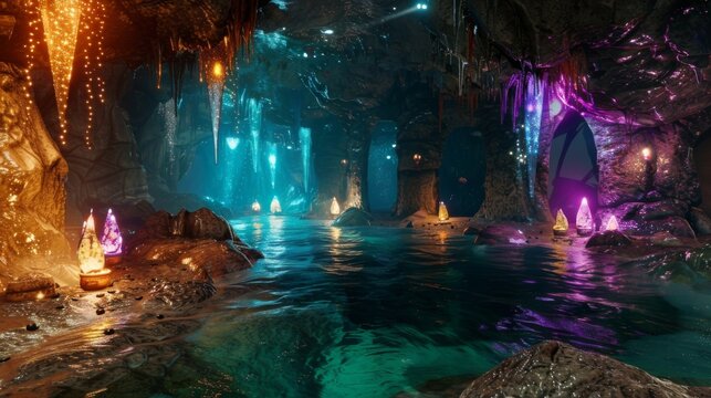 Deep within a mysterious cavern a group of skilled dwarven alchemists work feverishly to harness the power of earth and transform . .