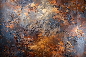 Grunge metal background, rusty steel texture - generative ai