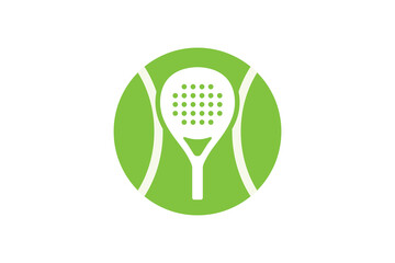 Padel logo padel ball club icon logo design vector