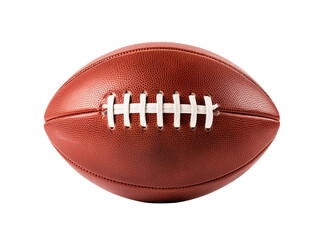 A detailed American football, isolated on a transparent background, indicative of sports and recreation. Generative AI