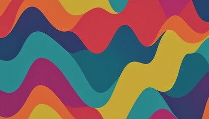 Seamless Geometry: A Captivating Vector Graphic of Abstract Colorful Background with Wavy Lines and Spots