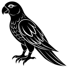           Simple parrot silhouette vector illustration.

