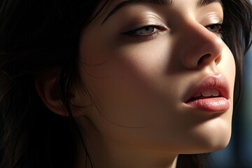 Fototapeta premium close-up portrait of a mysterious woman