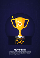 vector illustrati national employee appreciation day first friday in march,flat vector background design.