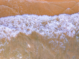 Top view Beautiful beach sea in summer season in Thailand