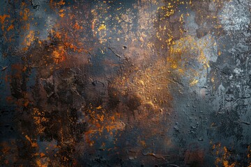 Grunge metal background, rusty steel texture - generative ai