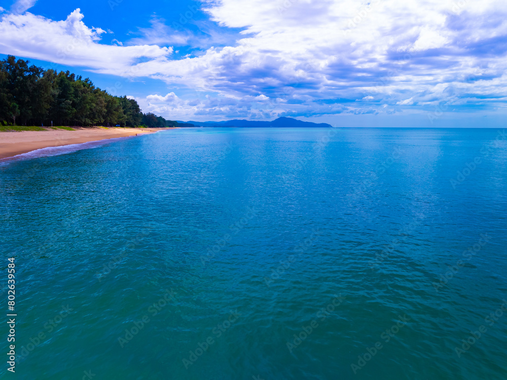 Wall mural Aerial view Beautiful sea in summer season in Thailand