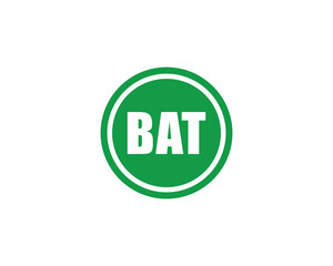 BAT logo design vector template