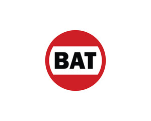 BAT logo design vector template