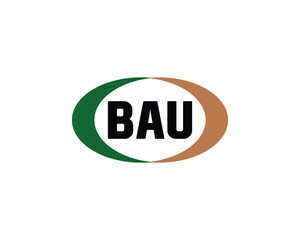 BAU logo design vector template