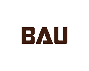 BAU logo design vector template