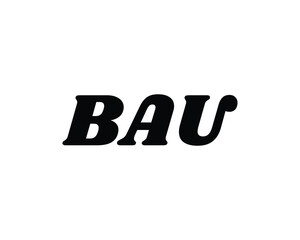 BAU logo design vector template