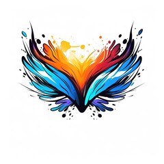 a colourful bird with a colourful wings on it