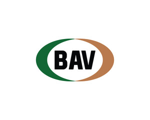 BAV logo design vector template