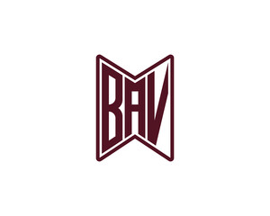 BAV logo design vector template