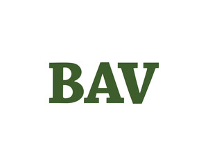 BAV logo design vector template