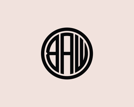 BAW logo design vector template