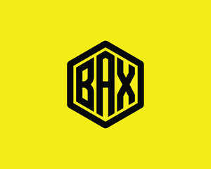 BAX logo design vector template