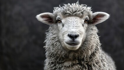 Fototapeta premium Cute sheep to be sacrificed 