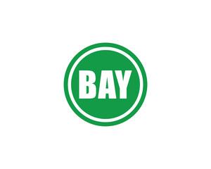 BAY logo design vector template