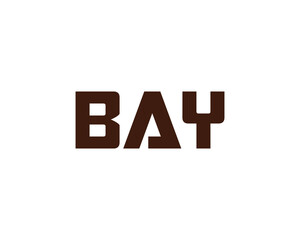 BAY logo design vector template