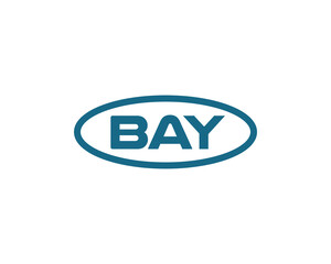 BAY logo design vector template