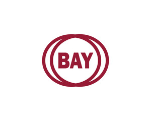 BAY logo design vector template