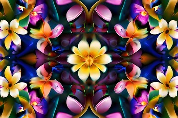 abstract floral background HD 8K wallpaper Stock Photographic Image Generative AI