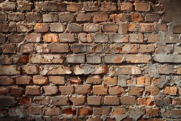 Brick walls that have not been covered with cement - generative ai