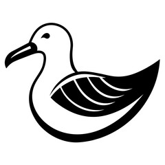 Goose silhouette vector illustration art