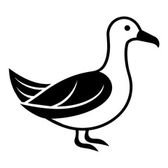 Goose silhouette vector icon illustration art