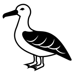 Goose silhouette vector illustration art