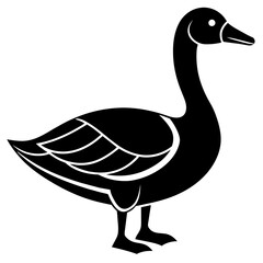 Goose silhouette vector icon