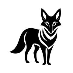 Jackal head silhouette vector icon illustration art