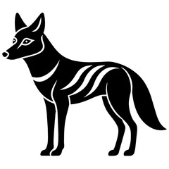 Jackal silhouette vector illustration art